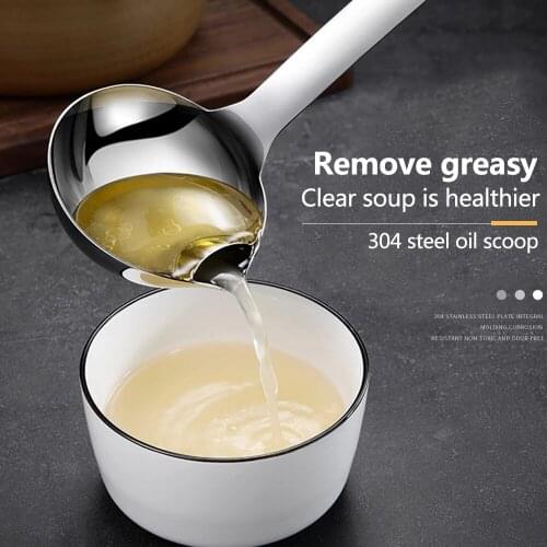 304 Stainless Steel Oil Separator Colander Spoon Scoop For Kitchen Cookware Kitchen Utensils Gadgets