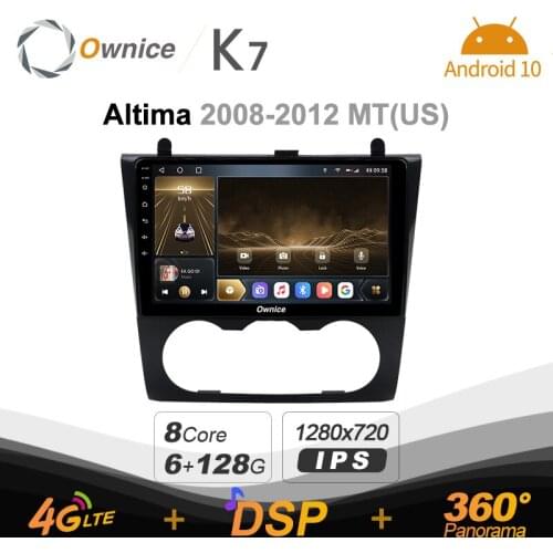 Android 10.0 6G+128G Ownice K7 Car autoradio Multimedia for Nissan altima 2008 - 2012 radio system unit 360 Panorama 4G LTE