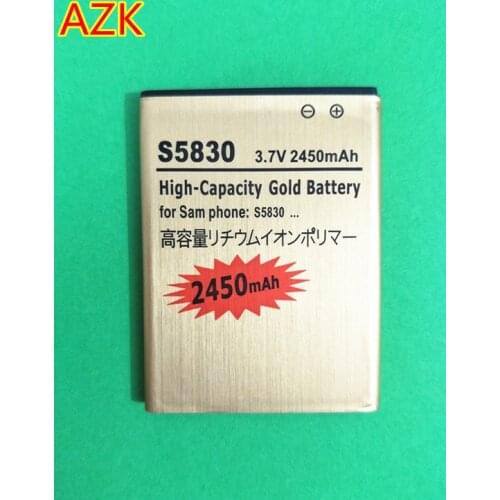 B-TAIHENG New Gold S5830 EB494358VU Battery for Samsung Galaxy Ace S5830 S5660 S7250D S5670 i569 I579 GT-S6102 S6818 phone
