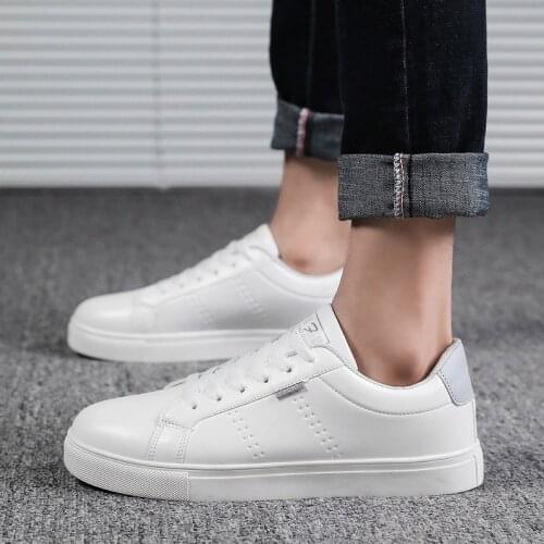 White Leather Shoes for Men Walk Casual Sneakers Men Autumn Shoes Mens Waterproof Sneakers Casual Comfortable Shoes Men Trend