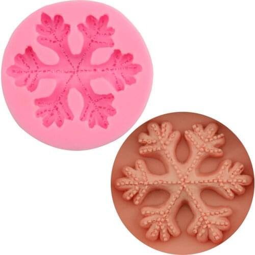 Large Christmas snowflake silicone mold cake baking chocolate flip sugar mold handmade DIY soap mold drop glue