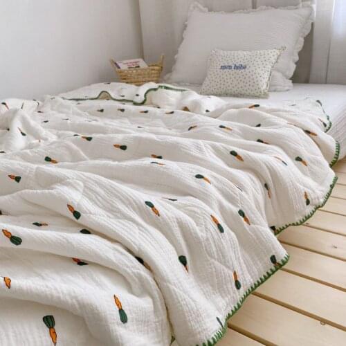 100% Cotton Summer Quilt Home Textiles Suitable for Children Boy Girl Kids Adult Blanket Comforter Thin Quilt