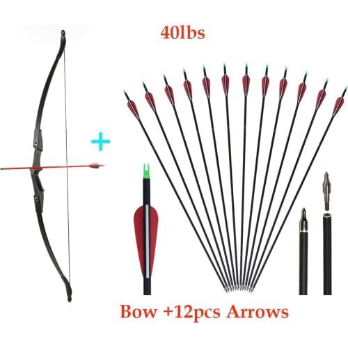 Recurve Bow for Archery Bow Shooting Hunting Game Hot 30lbs/40lbs Taken down Outdoor Sports Right hand&left hand bow can choose