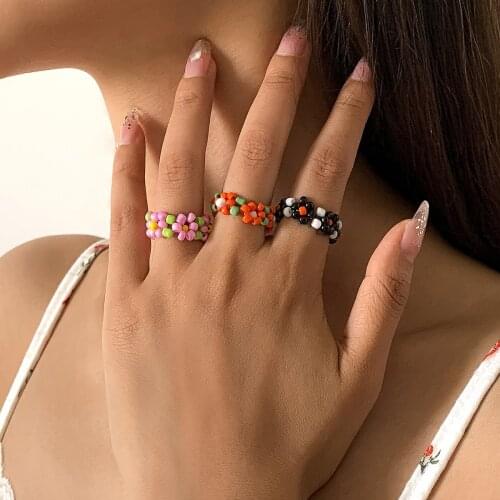 Matching Rings Set for Women Anillo Beads Bagues Jewelry Teen Girls Sieraden Accesorios Mujer Fashion 2021 Bijoux Lgbt Gift