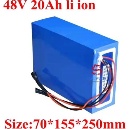 Free customize 48v 20ah lithium ion battery 18650 li-ion with BMS for 2000w e bike bicycle scooter golf cart + 3A charger