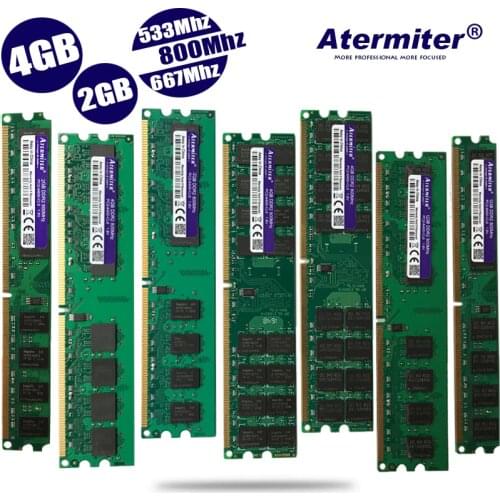 New 2GB 4GB 2G 4G DDR2 PC2-6400 pc2 5300 4200 800MHz 667MHz 533MHz For Desktop PC DIMM Memory RAM 240 pins compatible System