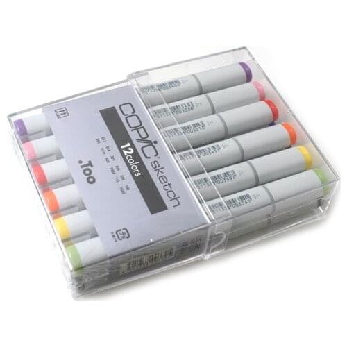 Copic Sketch Markers 12-Piece Art Brush Marker Set Japan