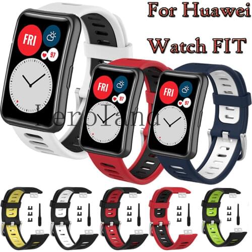 For Huawei Watch Fit Strap Original Smarwatch Sport Silicone Watchband Wriststrap Belt Bracelet Printing Accessories with tool