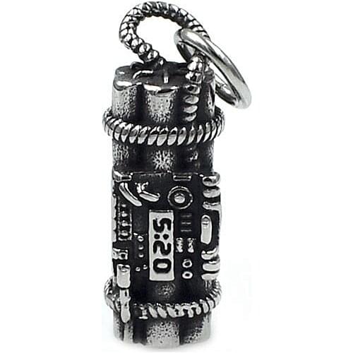 Punk Rock 3D Stainless Steel Jewelry Lovers Cylinder Pendant For Fashion Men And Women DIY Manual Jewelry Accessories Findings