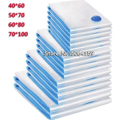 Vacuum Bag Storage Bag Home Organizer Transparent Border Foldable Clothes Organizer Seal Compressed Travel Saving Bag Package