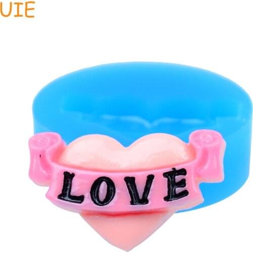 QYL056U 25.4mm LOVE Heart Cookie Silicone Mold - for Food Safe Fondant, Cake Decoration, Resin, Chocolate, Scrapbooking, Jewelry