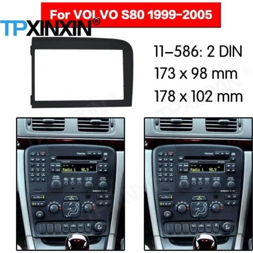 2 DIN Car DVD Player Frame For VOLVO S80 1999 2000 2001 2002 2003 2004 2005 Auto Radio Multimedia Navigation Fitting Fascia