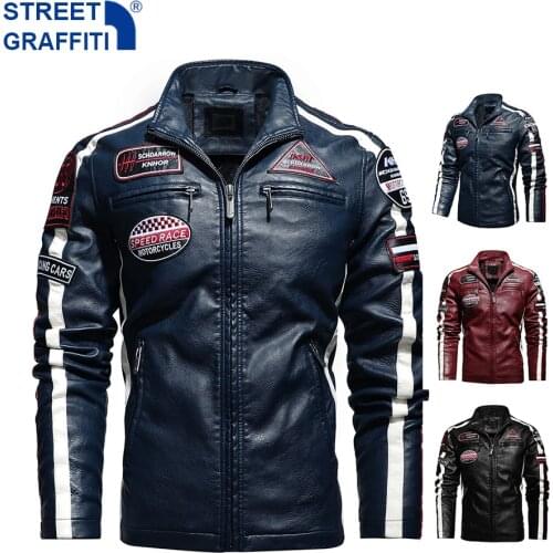 STREET GRAFFITI Mens Biker Jackets