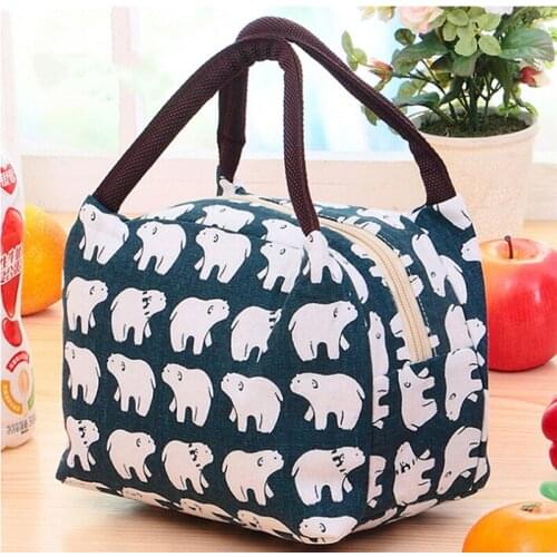 Lunch Bag Cooler Tote Portable Insulated Box Canvas Thermal Cold Food Container School Picnic For Men Women Kids Travel LunchBox
