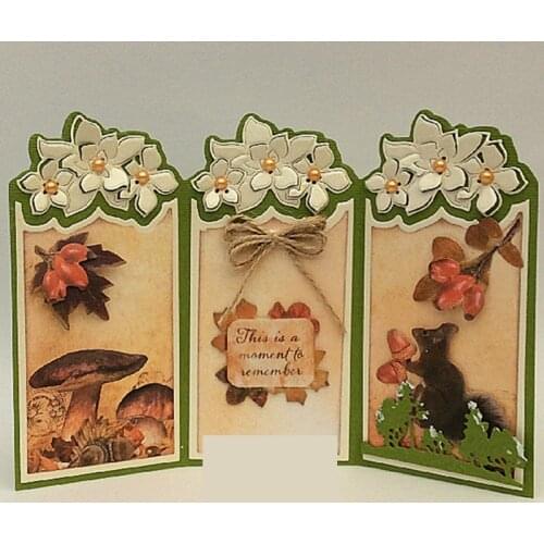 Three-layer Loose-leaf Frame Craft Dies Cut Diy Handmade Mold Paper Metal Craft Dies for Card Making Cut Dies 2021 Embossing New