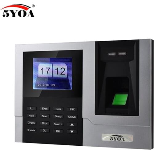 AT608 Tcp IP RJ45 Biometric Fingerprint Time Attendance Clock Recorder Employee Recognition Device Electronic Machine