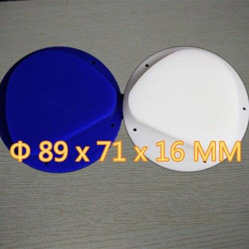 20 Piece 89x71x16 MM Amann Girrbach System Dental Carving Wax Blocks Blue & White Color Dental Lab Material Wax Disc