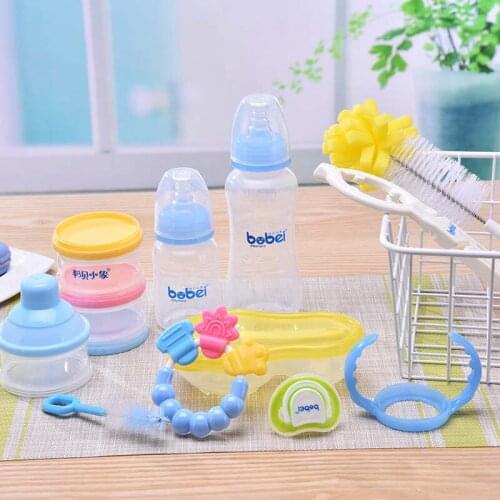 10Pcs Gift Set Milk Outdoor Travel Drinking Bottle Juice etc Nursing Baby Natural Water Casual Water Solid Newborn Feeding