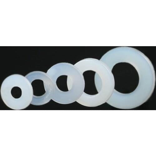 100Pcs Plastic Nylon Insulation Flat Washer DIN125 ISO7089 M3 M4 M6 M8 Washer Plated Flat Spacer Seals Washer Gasket Ring NL03