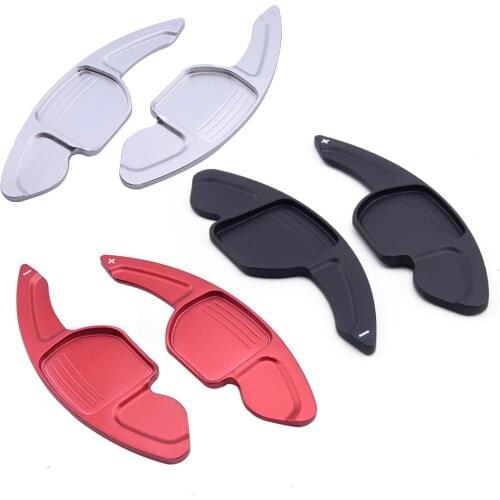 2pcs Aluminum Alloy Steering Wheel Gear Shift Paddle Shifter Extension Fit For Audi A3 A4 A5 S5 A6 A7 A8 S4 S6 S7 Q3 Q5 Q7 TT
