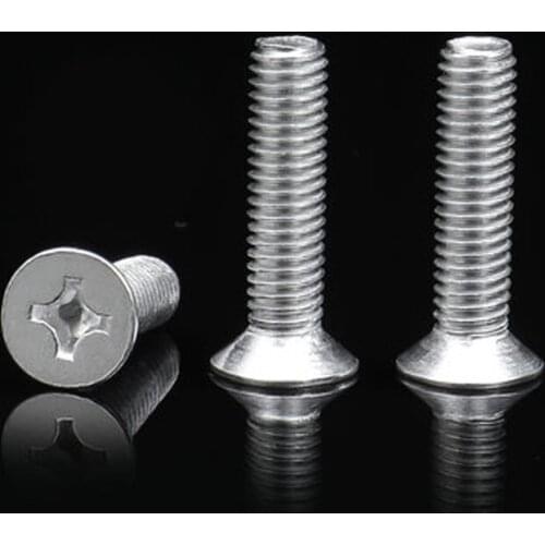 30pcs M4 6063 aluminum alloy Phiilips countersunk screws cross flat head mechanical screw fastener bolts bolt 5mm-30mm length