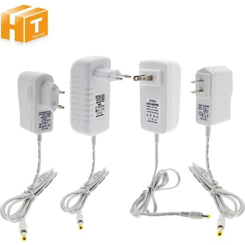 12V Power Supply Adapter White Shell AC100-240V Lighting Transformers Output DC12V 1A / 3A Power Converter for LED Strip