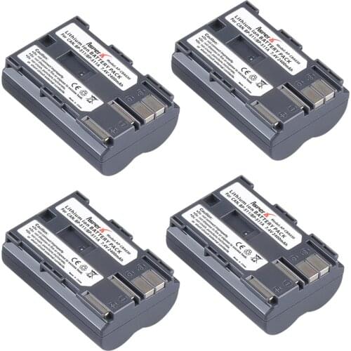 AsperX 4Pcs 2400mAh BP-511 BP-511A Camera Battery BP511 BP 511 For Canon EOS 40D 300D 5D 20D 30D 50D 10D D60 G6 BP 511A