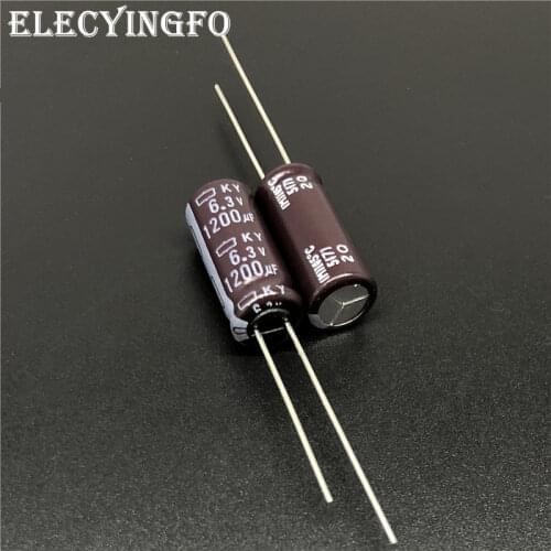 10Pcs/100Pcs 1200uF 6.3V1200uf NCC KY Series 8x20mm Low Impedance ESR Long Life 6.3V1200uF Aluminum Electrolytic Capacitor