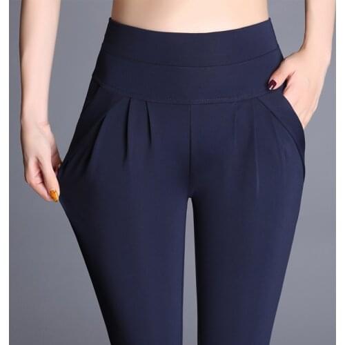 2018 Women Plus Size 6XL Harem Pant Lady Full Length Leggings Sexy High Waist Spring Autumn Trousers Red Green Black Khaki Pants