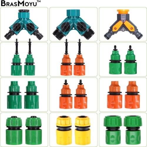 BSP NPT 1/2'' 3/4'' Female Thead Y Tap Water Connectors Garden Connection Adapter Outlet 1/8'' 1/4'' 3/4'' Tubing Valve Tool