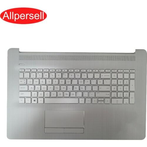 Laptop palm rest shell for HP 17-BY 17-CA keyboard silver L92783-001