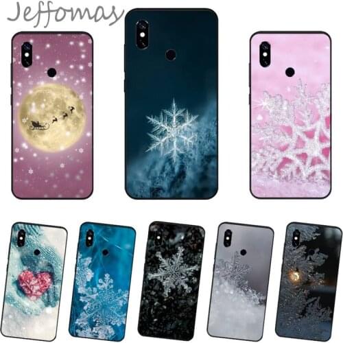 Christmas Snowflake Snowman Phone Case For Xiaomi Redmi 4x 5 plus 6A 7 7A 8 mi8 8lite 9 note 4 5 7 8 pro