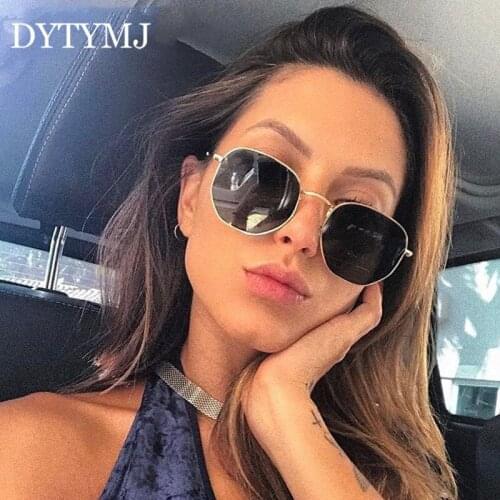 DYTYMJ Alloy Polarized Sunglasses Women Classic Small Frame Metal Sunglasses Women Vintage Mirror Sunglasses Men Gafas De Sol