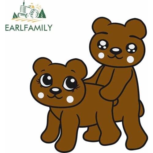 EARLFAMILY 13cm x 11.1cm for Teddies Sex Car Stickers Laptop Refrigerator Car Styling Decal Fine Creative Surfboard Graphics