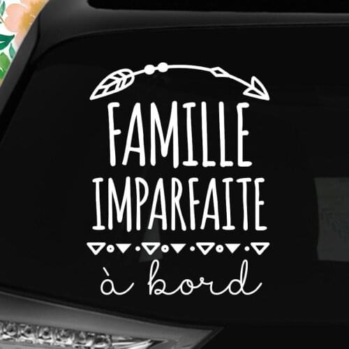FD545 IMPERFECT FAMILY ON BOARD BUMPER STICKER Die-Cut Vinyl Decal Car Sticker Waterproof Auto Decors On Body Bumper Window