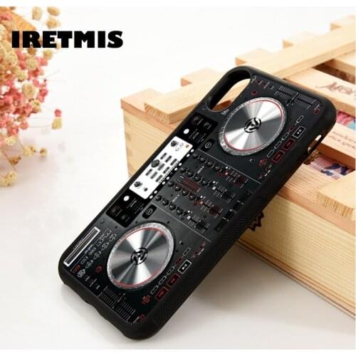 Iretmis 5 5S SE 6 6S Soft TPU Silicone phone case cover for iPhone 7 8 plus X Xs 11 Pro Max XR DJ Mixer Funny