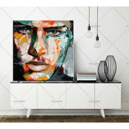 Handmade oil painting modern man woman portrait paintings face Painting for wall decor oil painting stretcher for modern house