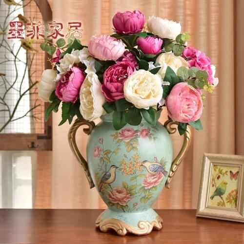 American style home decoration ceramic flower vase