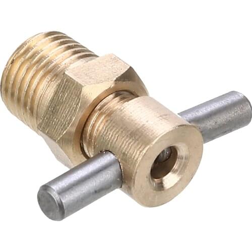 1pc Brass Air Compressor Valve 1/4 Inch NPT Drain Valve Tank Replacement Part For Home Tool