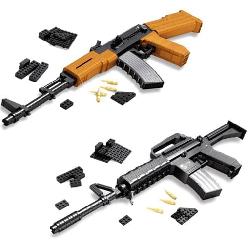 M16 AK47 Ausini SVD Sniper Gun Building Blocks Military Weapon Sniper Gun Educational Enlighten DIY Brick Compatible With gift