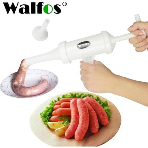 Walfos Food Grade Quality Manual Sausage Machine Meat Stuffer Filler Hand Operated Salami Maker&Funnel