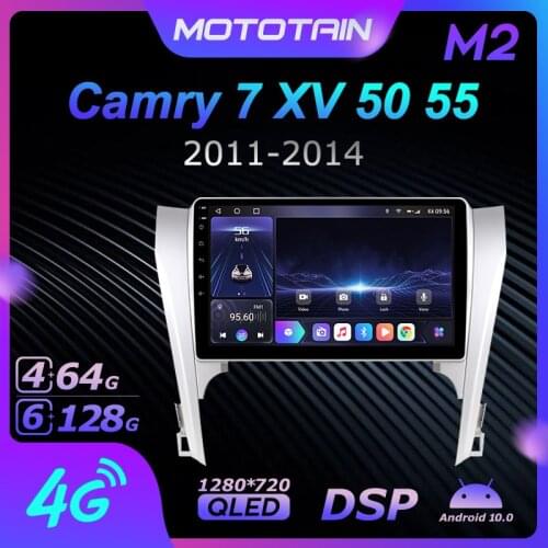 Mototain 6G+128G Android 10.0 Car Multimedia Radio Player for Toyota Camry 7 XV 50 55 2011 - 2017 Auto Head Unit 4G LTE SPDIF