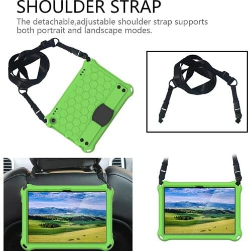 Portable EVA Case with Nylon Shoulder Strap for Kindle Fire HD 8 2020 Kids Case Kindle Fire HD 8 Plus Protective Cover