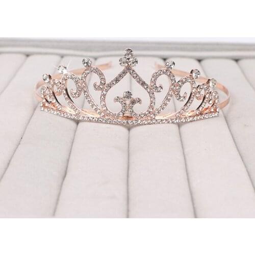 Bridal Crystal Tiaras and Crowns Headband Kid Flower Girls Bridesmaid Wedding Hair Accessiories Hair Jewelry