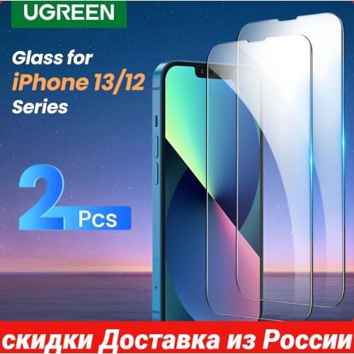 UGREEN 2PCS Phone Screen Protector for iPhone 13 Pro Max 2.5D Full Cover Tempered Glass Film for iPhone 13 Pro Protective Glass