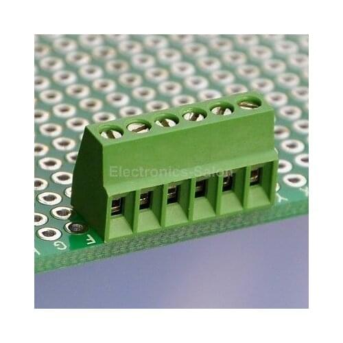10pcs 6 Poles 2.54mm/0.1" PCB Universal Screw Terminal Block