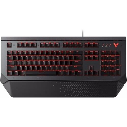 RAPOO V780S Wired Keyboards Waterproof 104 Keys Monochrome Backlight Aluminum Alloy Panel Keyboard