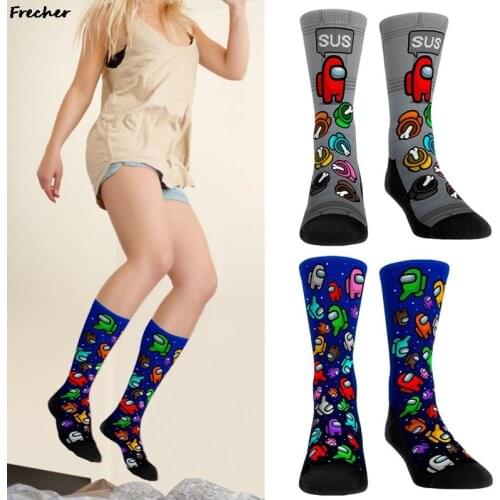 Women Long Sock Cartoon Print Creative Fashion Personalized Novelty Men Women Socks Winter Warm Comfortable Cotton Socks