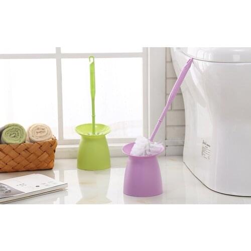 1PC ABS Plastic Toilet Brush Bathroom Cleaning Tool Holder With Base Toilet Brush Home Cleaner OK 0186