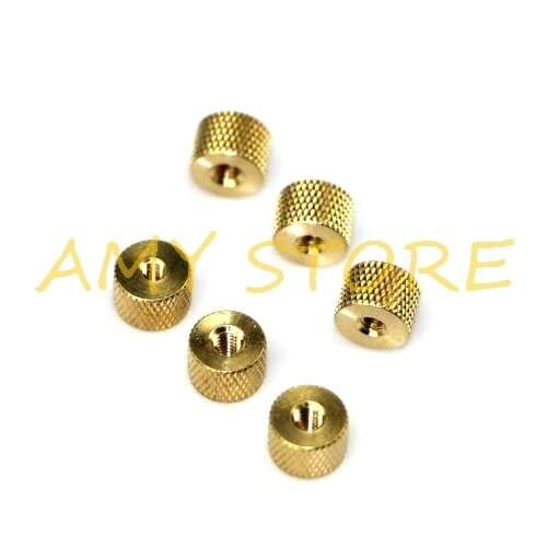 10pcs M2 M2.5 M3 M4 Solid Brass Thumb Nut Brass Knurled Nut Cylindrical Adjust for Water Cooling PC Case Model